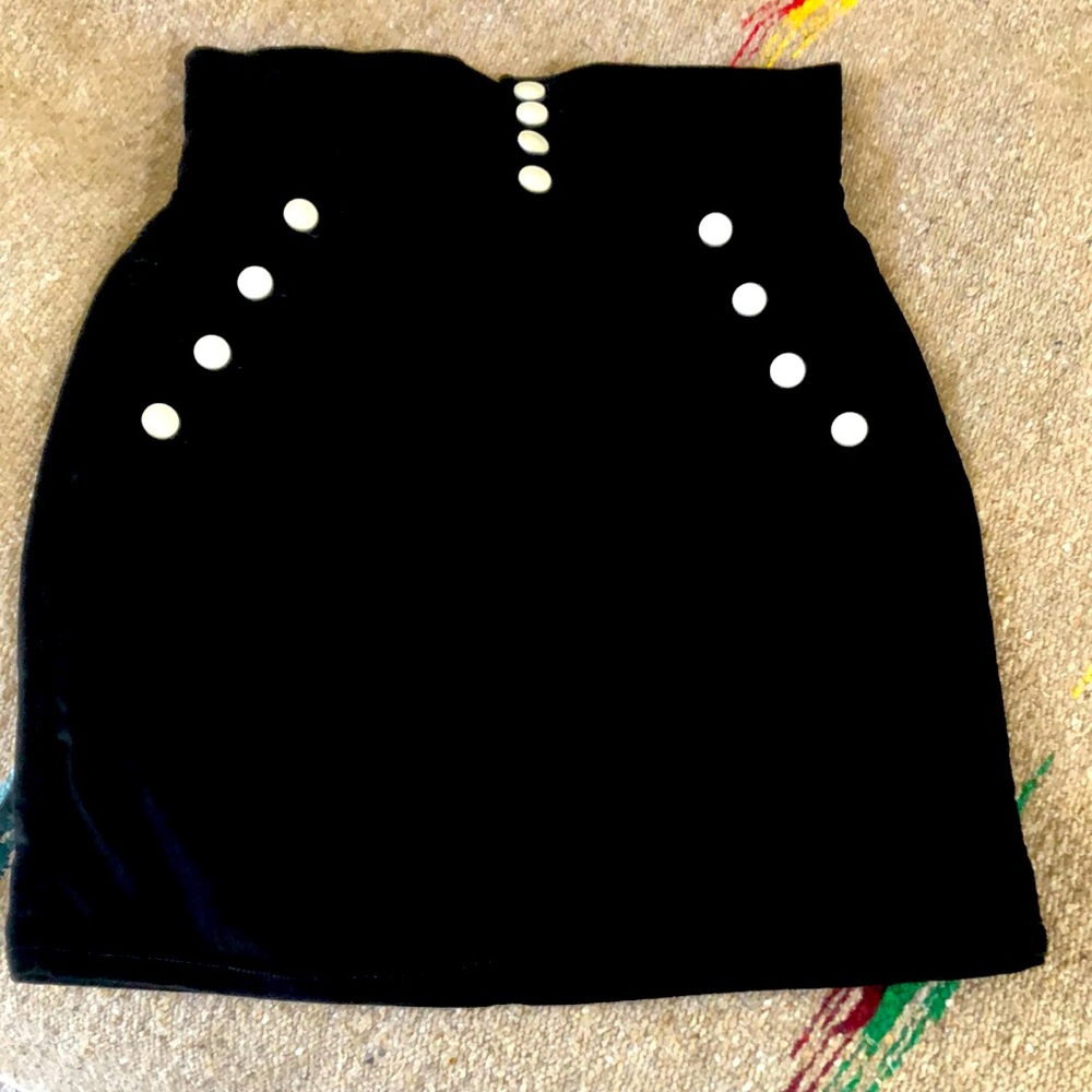 Size 40 Isabel Marant high waisted Black velvet skirt